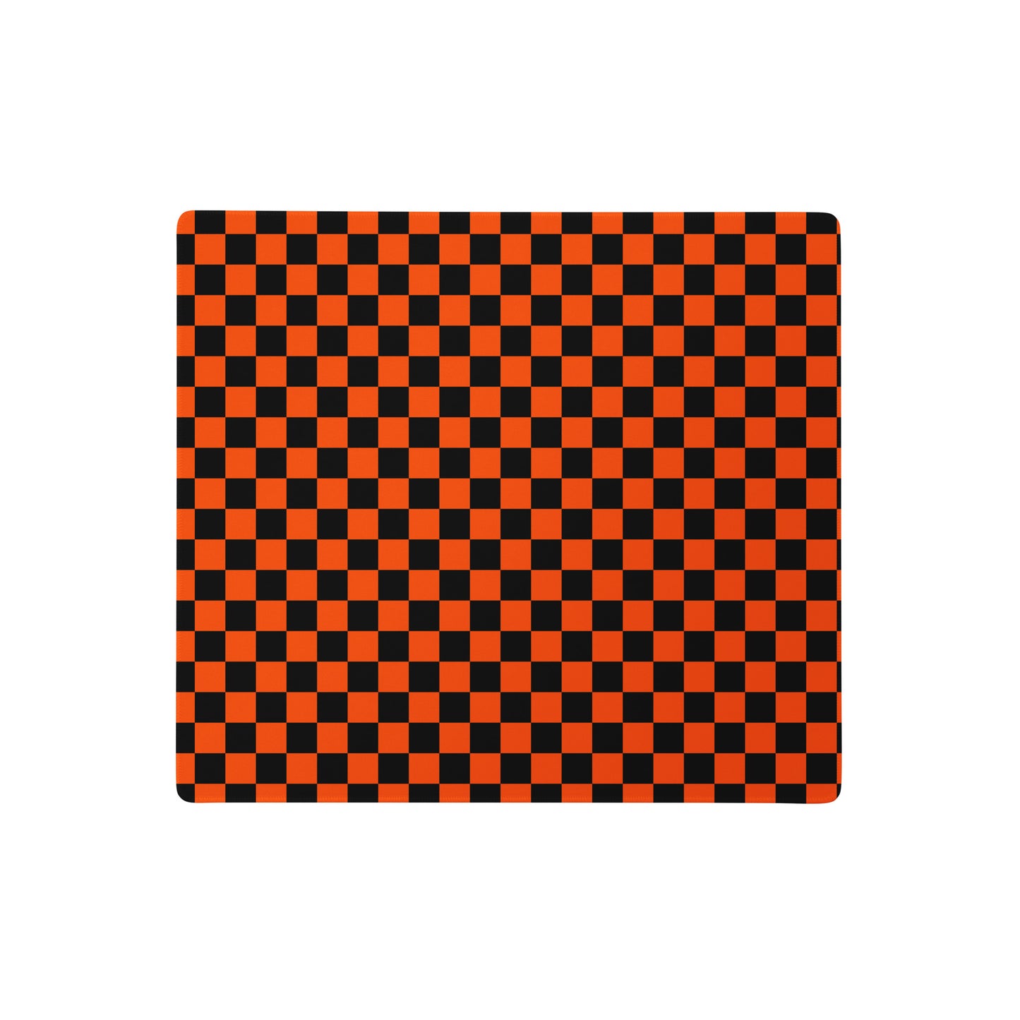Orange Checkerboard Mouse Mat