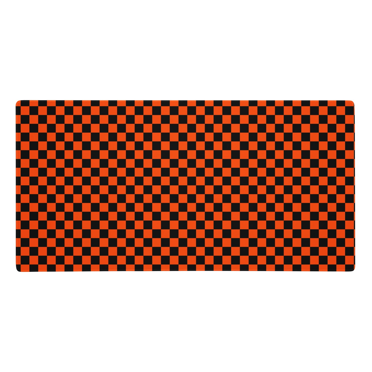 Orange Checkerboard Mouse Mat