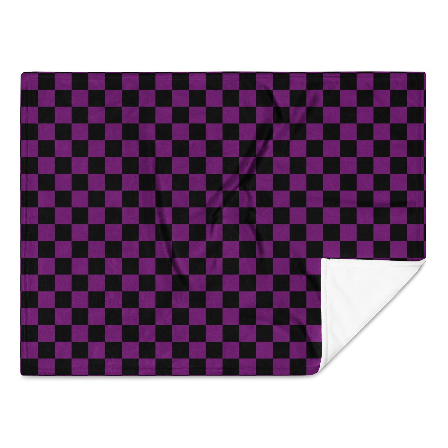 Purple Checkerboard Throw Blanket