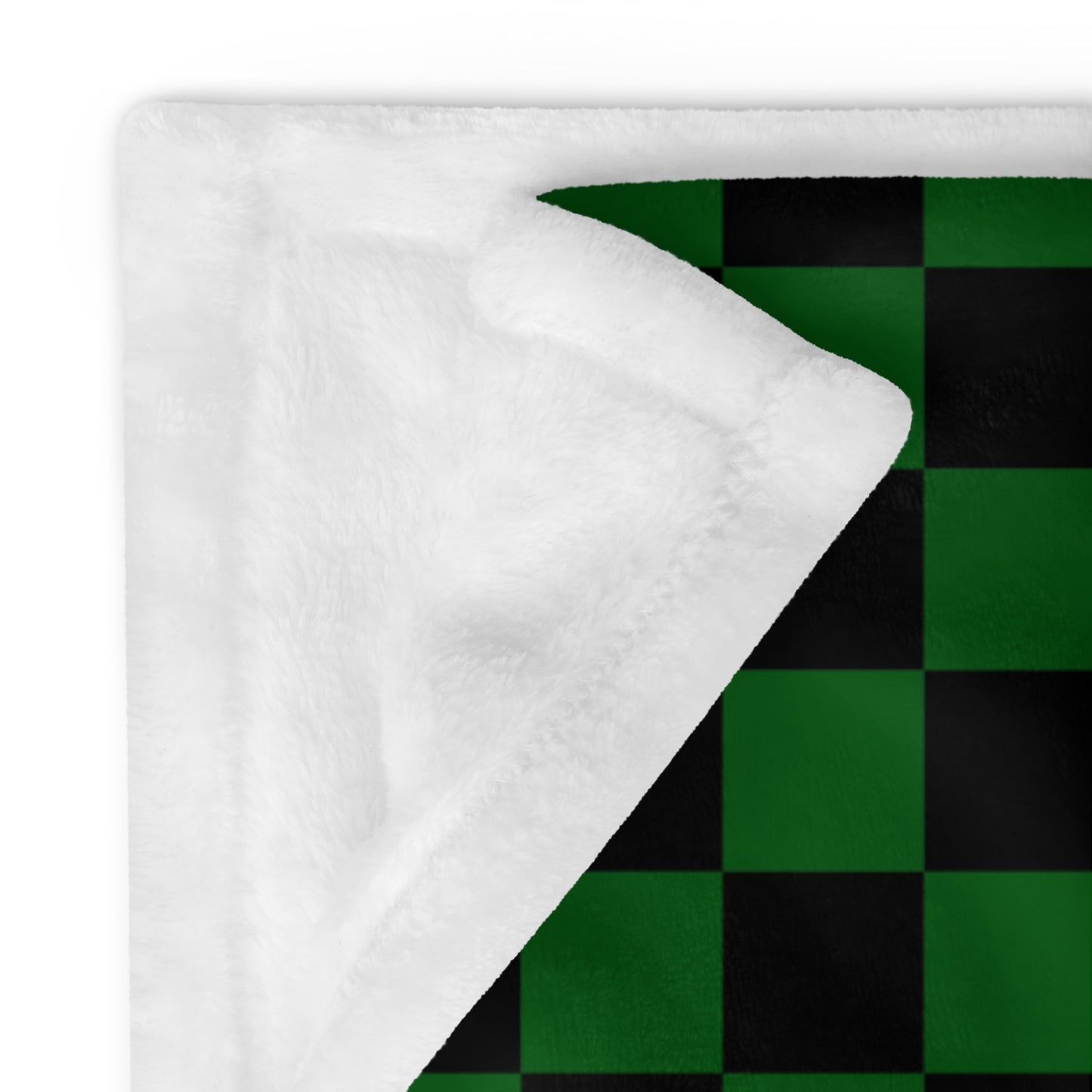 Green Checkerboard Throw Blanket