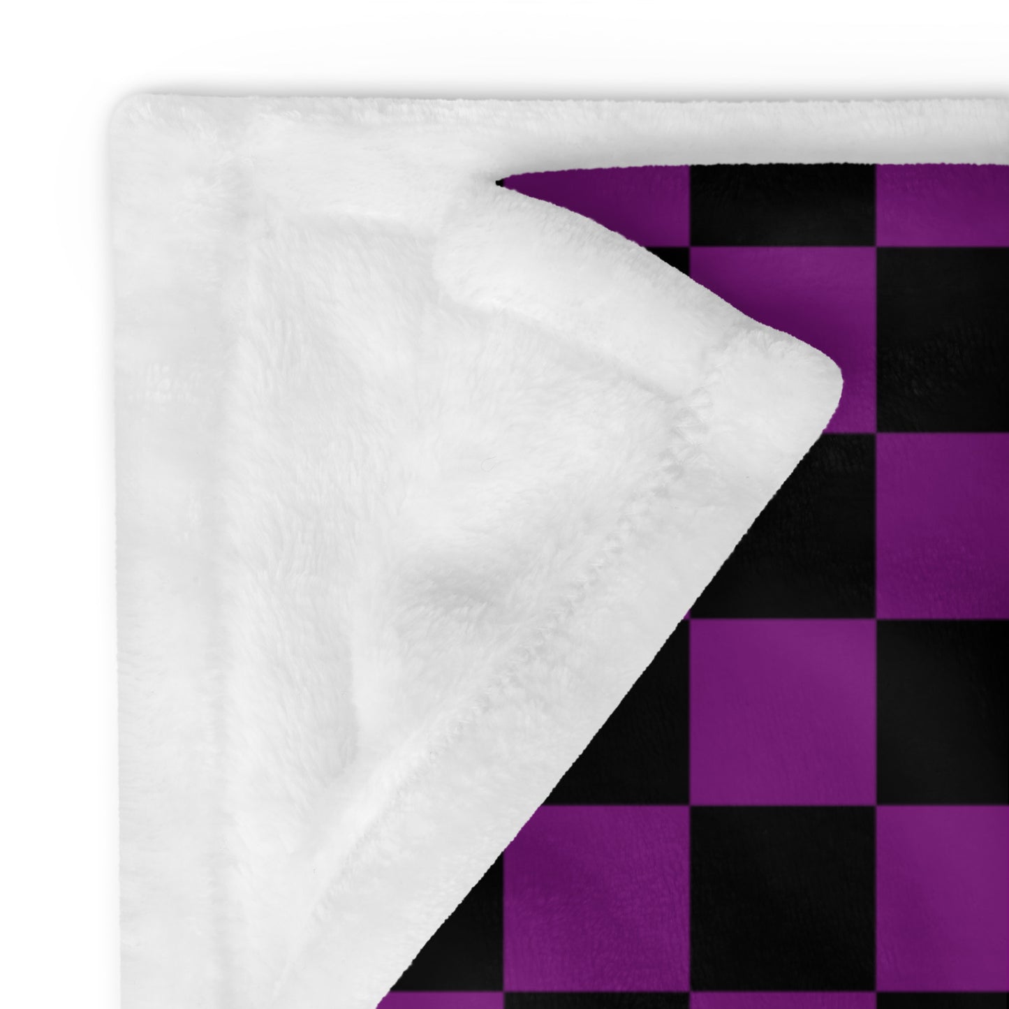Purple Checkerboard Throw Blanket