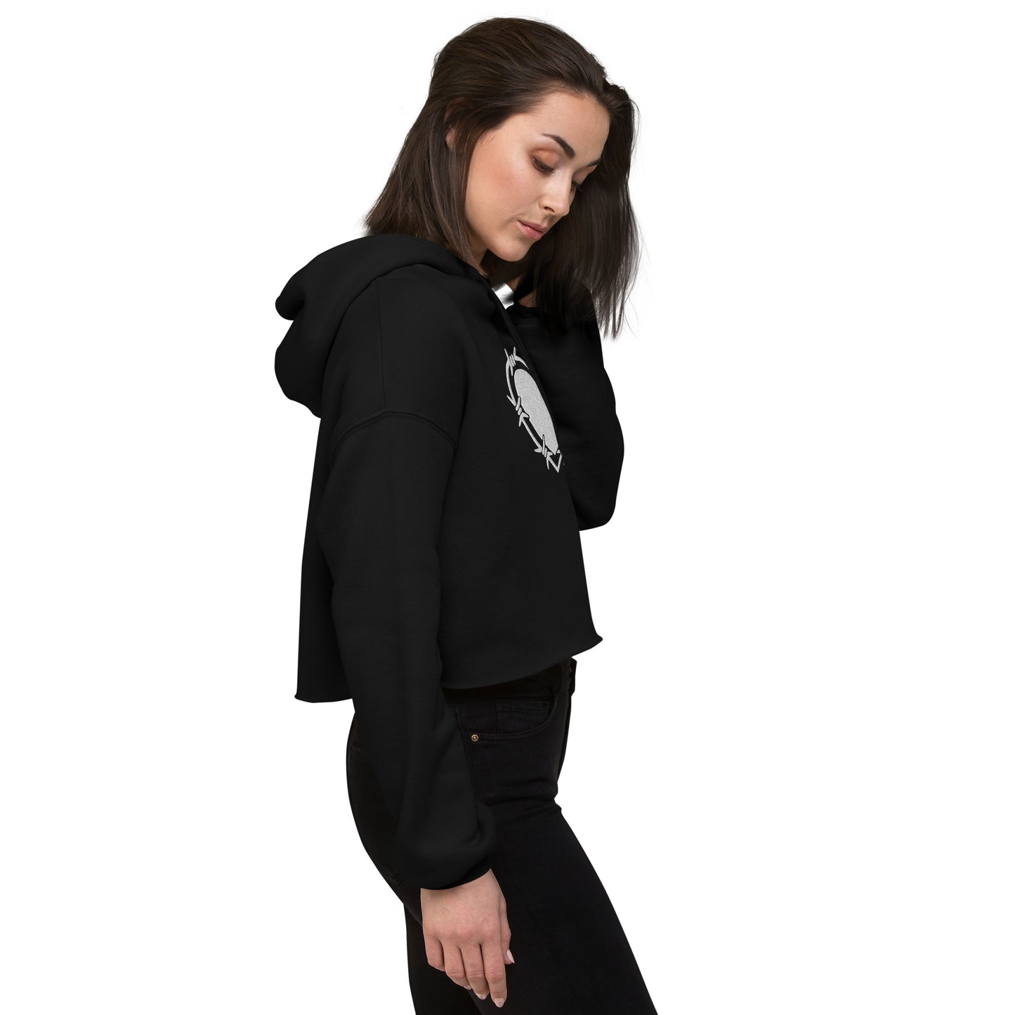 Barbed Heart Cropped Hoodie