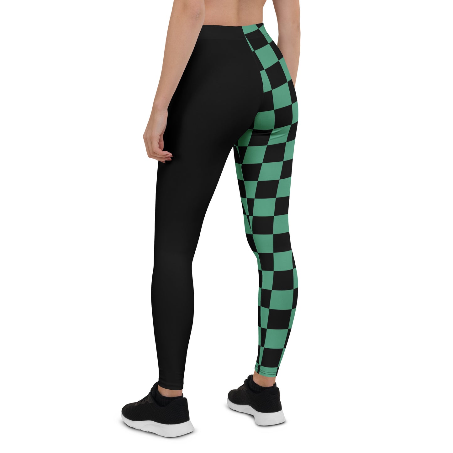 Emerald Split Leggings – Green/Black