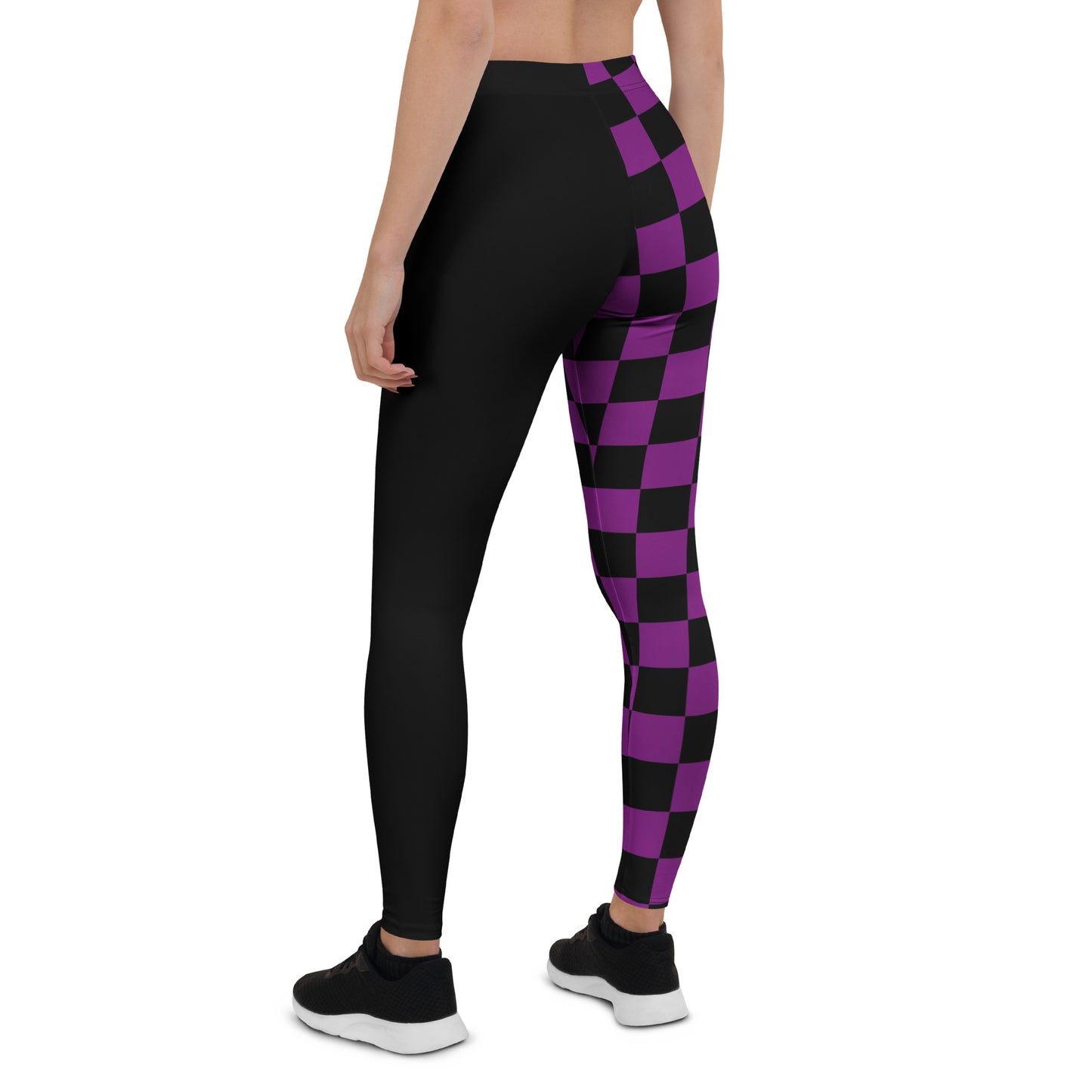 Hex Check Leggings – Purple/Black