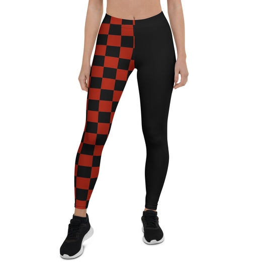 Riot Split Leggings – Black/Red