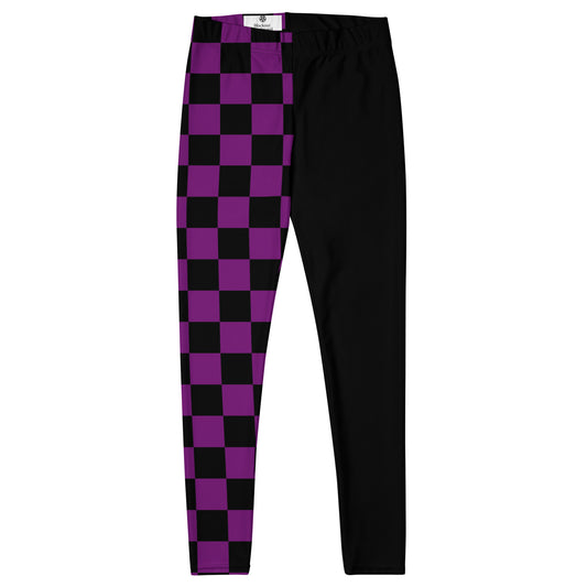 Hex Check Leggings – Purple/Black