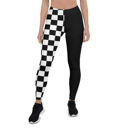 Classic Check Leggings - White/Black