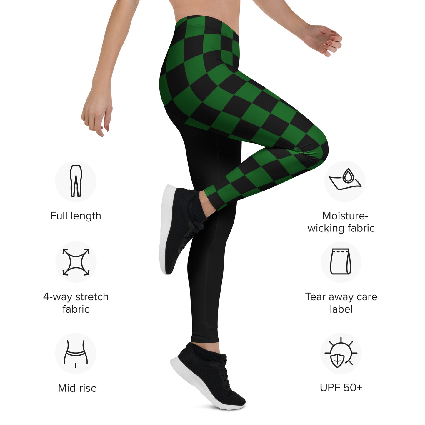 Venom Check Leggings – Green/Black