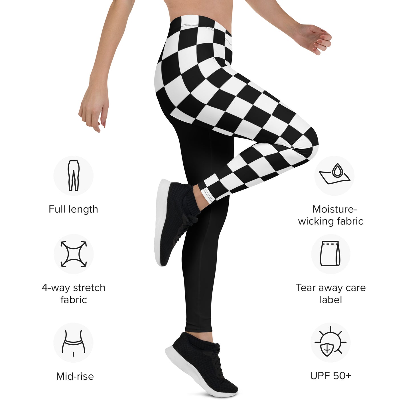 Classic Check Leggings - White/Black