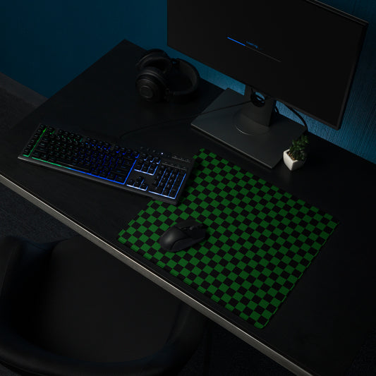 Green Checkerboard Mouse Mat