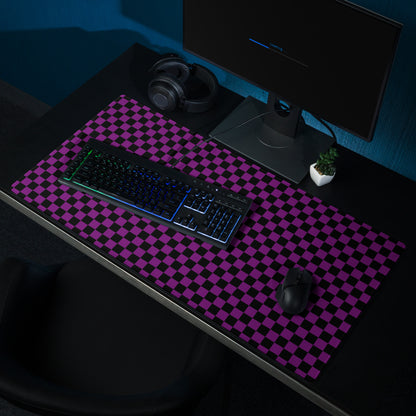 Purple Checkerboard Mouse Mat