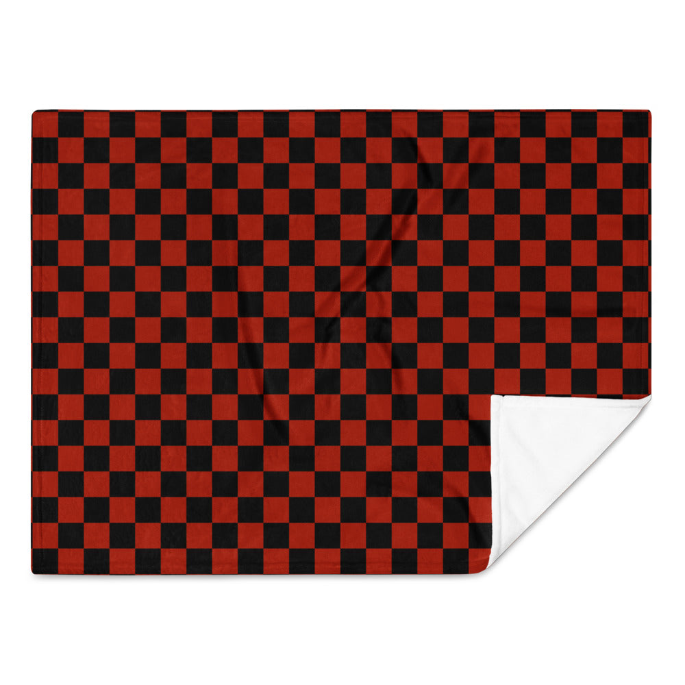 Red Checkerboard Throw Blanket