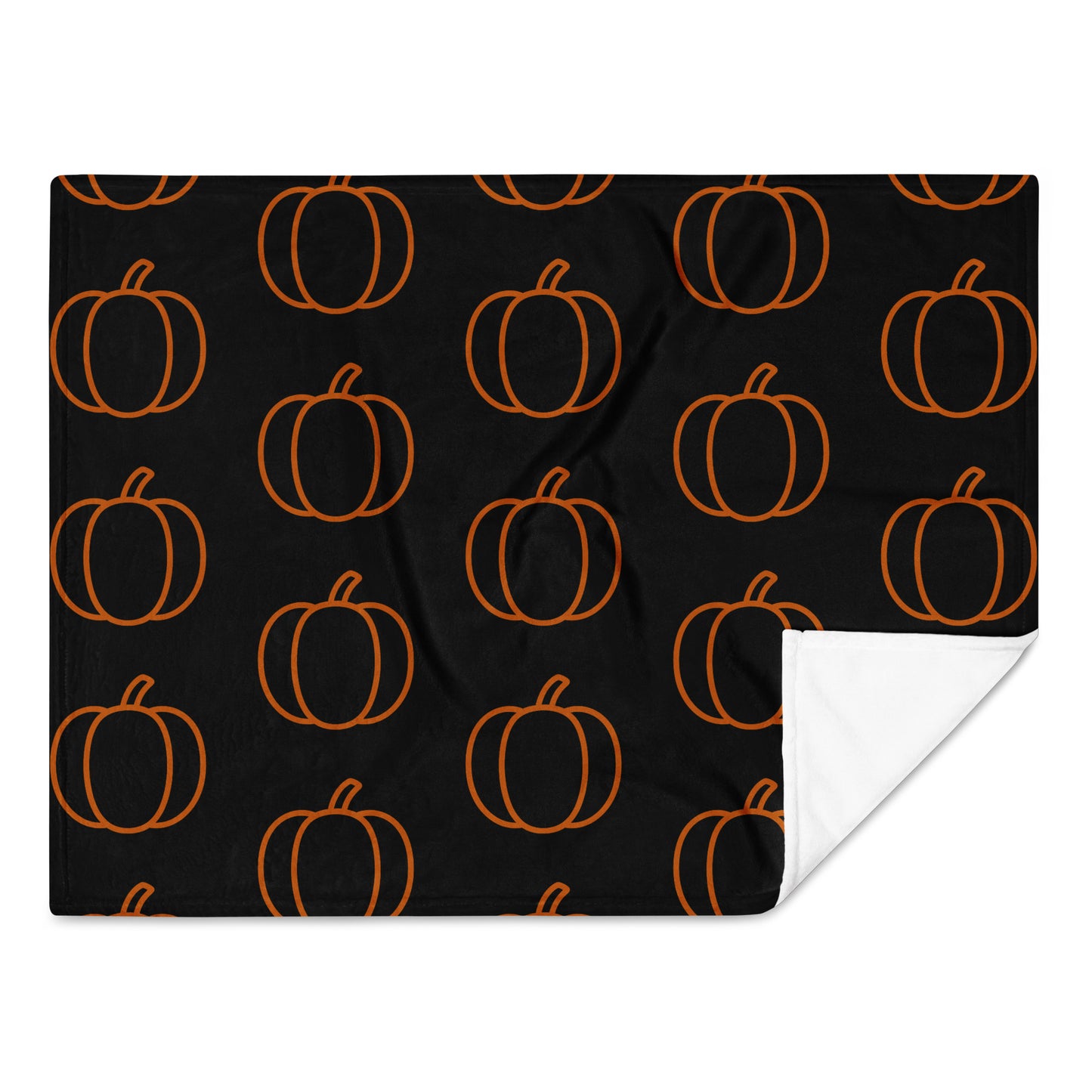 Orange Pumpkin Throw Blanket
