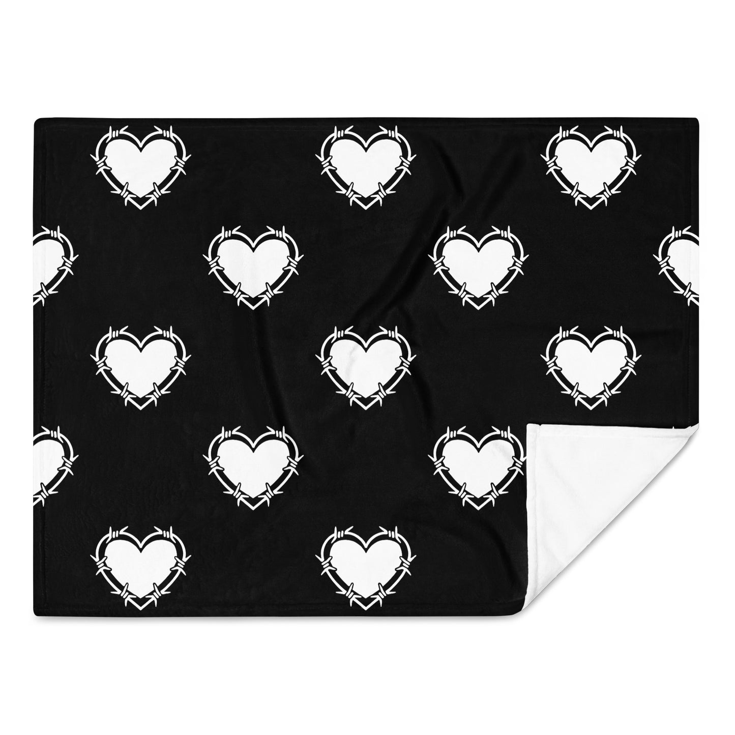 Barbed Wire Heart Throw Blanket