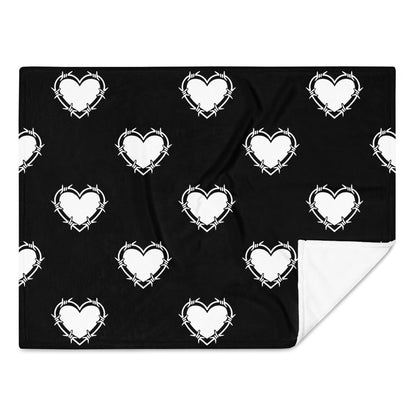 Barbed Wire Heart Throw Blanket