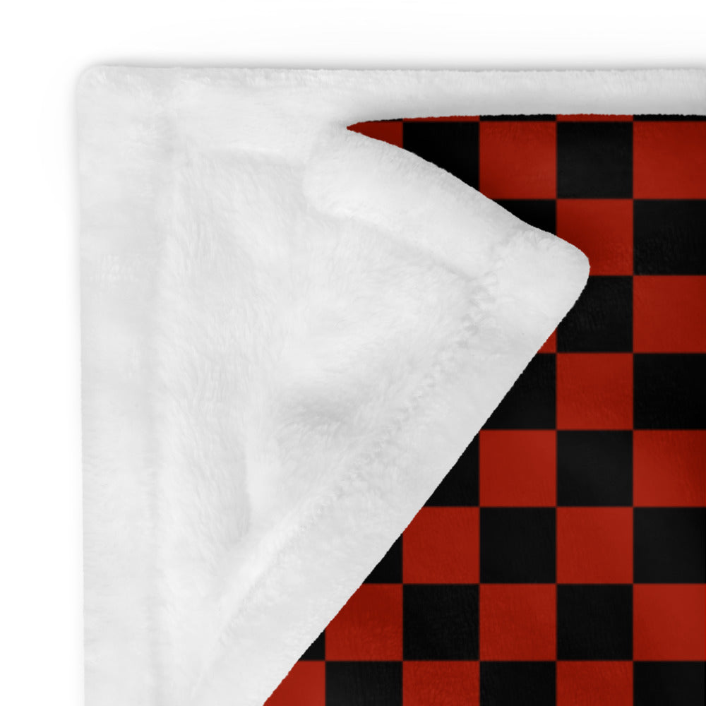 Red Checkerboard Throw Blanket