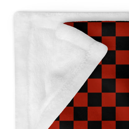 Red Checkerboard Throw Blanket