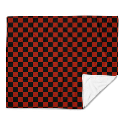 Red Checkerboard Throw Blanket