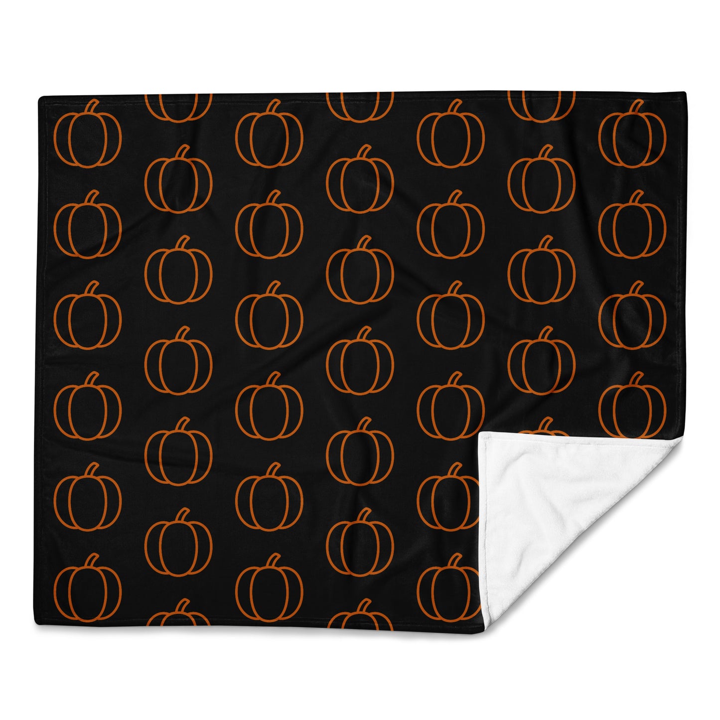 Orange Pumpkin Throw Blanket