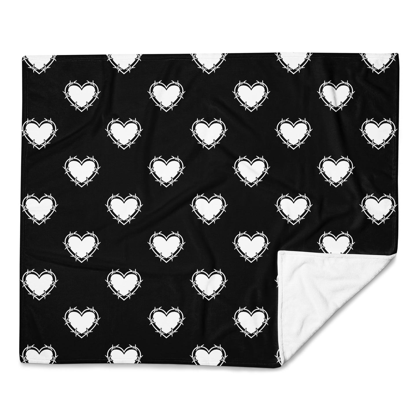 Barbed Wire Heart Throw Blanket