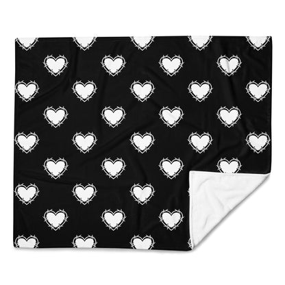 Barbed Wire Heart Throw Blanket