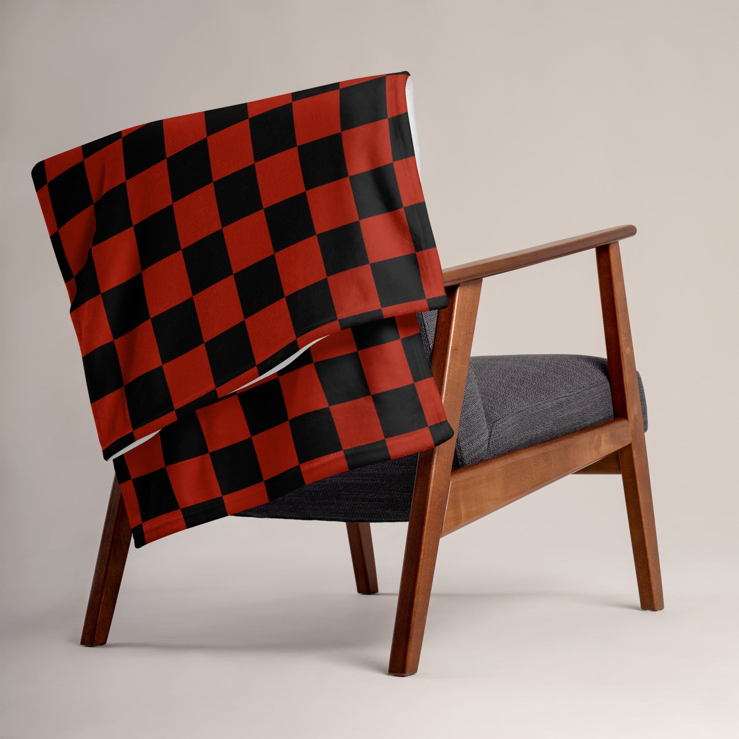 Red Checkerboard Throw Blanket