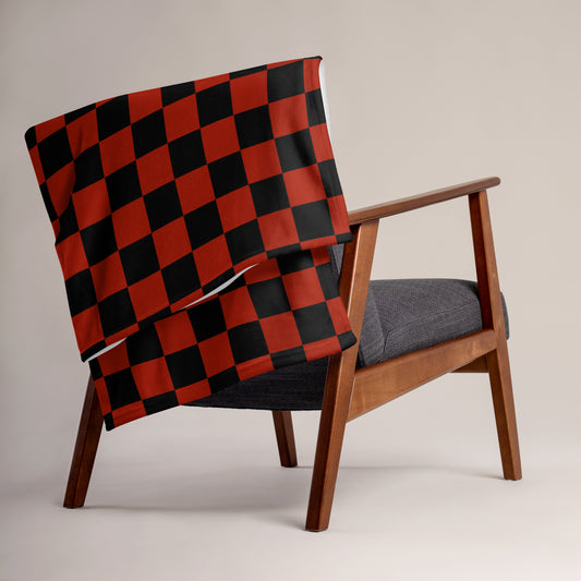 Red Checkerboard Throw Blanket