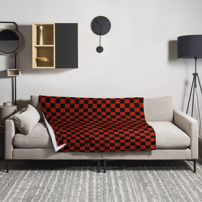 Red Checkerboard Throw Blanket
