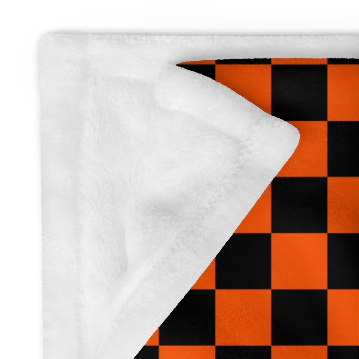 Orange Checkerboard Throw Blanket