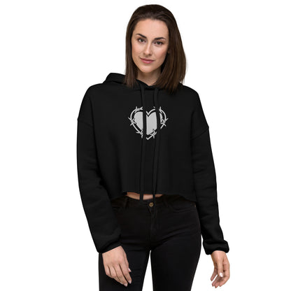 Barbed Heart Cropped Hoodie