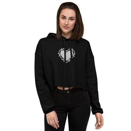 Barbed Heart Cropped Hoodie