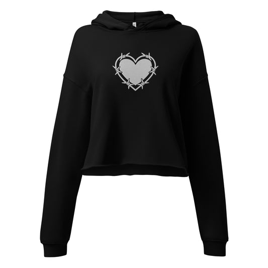 Barbed Heart Cropped Hoodie