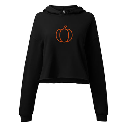 Orange Pumpkin Cropped Hoodie