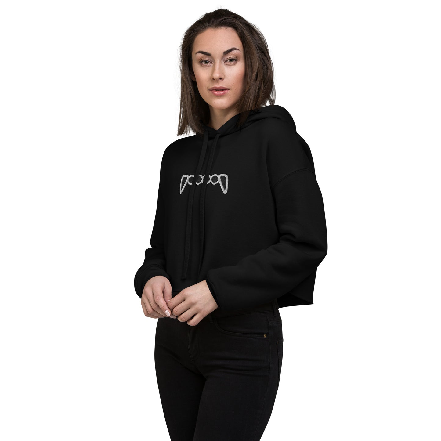 Fangs Cropped Hoodie